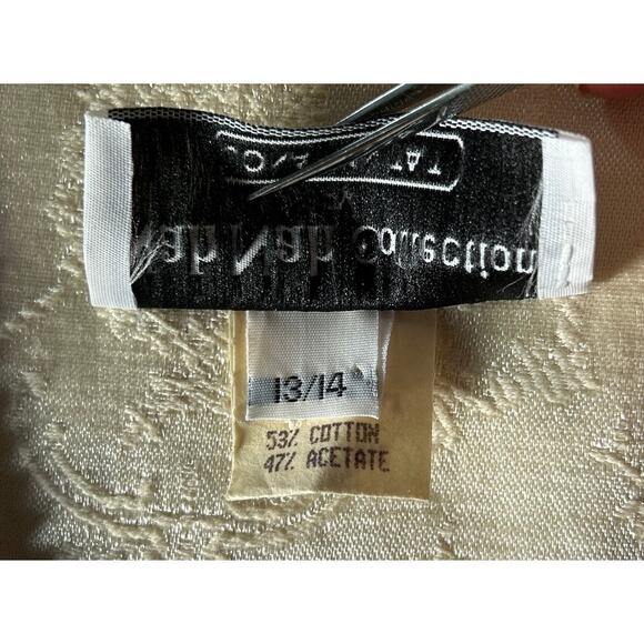 Vintage Nah Nah Jonathan Tait Size 13 14 Cotton Blend Bridal Jacket Cream - Picture 6 of 7